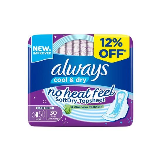 Picture of Always Clean & Dry Maxi Thick Large With Wings 30's