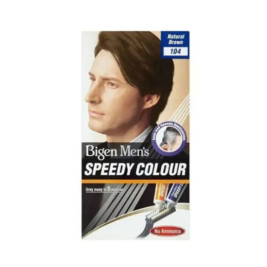 Picture of Bigen Men's Speedy Color Hair 104 Natural Brown 1pc