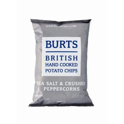 Picture of Burts Hand Cooked Potato Chips Sea Salt & Peppercorn 150gm
