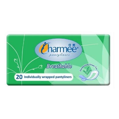 Picture of Charmee Pantyliners Breathable Green Tea 20's