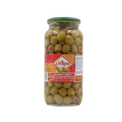Picture of Crespo Green Olive Stuffed With Pimiento Paste 550gm