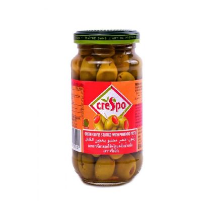 Picture of Crespo Green Olives Stuffed With Pimiento Paste 354gm