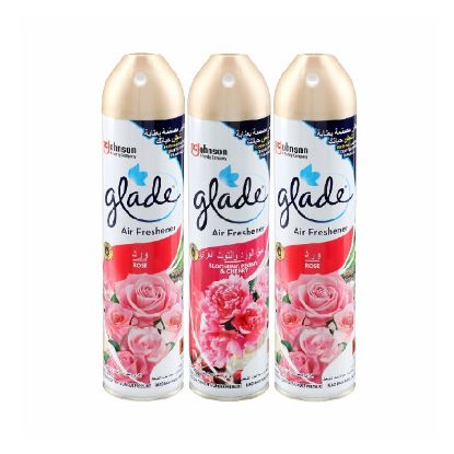 Picture of Glade Airfresh Rose + Peony & Cherry 300ml, Pack of 3