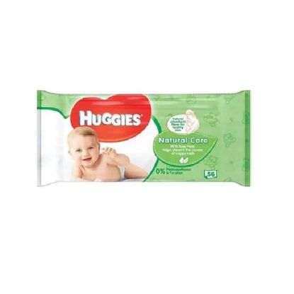 Picture of Huggies Natural Baby Wipes, Aloe Vera Wipes, 1 Pack x 56 Wipes