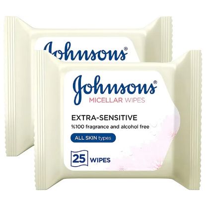 Picture of Johnson's Face Wipes Micellar Extra Sensitive 25'S