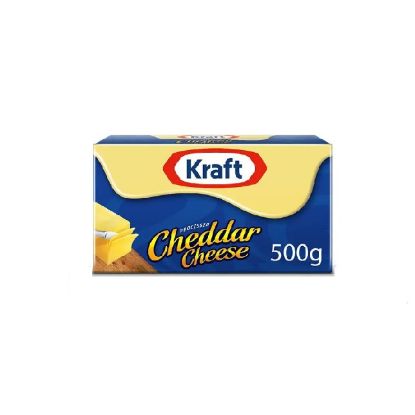 Picture of Kraft Processed Cheddar Cheese Block 500gm