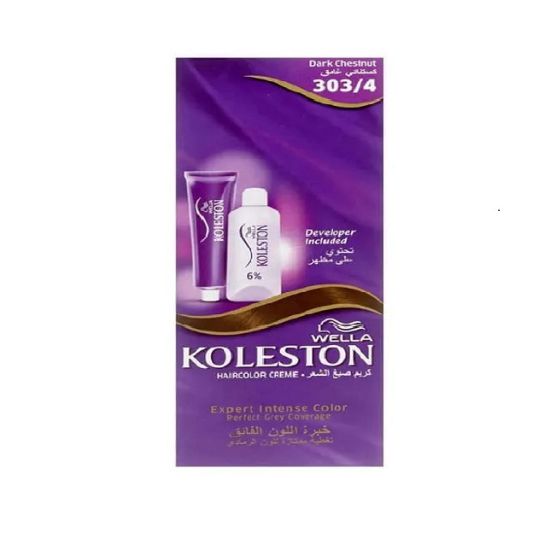 Picture of Wella Koleston Hair Colour Crème 303/4 Dark Chestnut 50ml