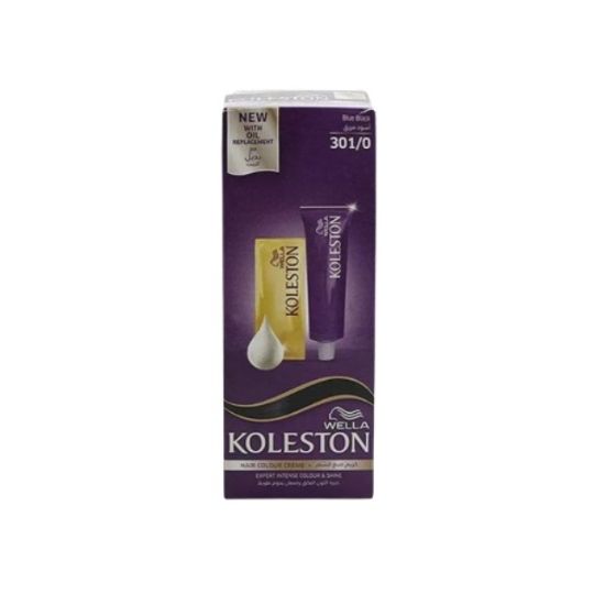 Picture of Wella Koleston Hair Colour Crème 301/0 Blue Black With Oil Replacement 50ml