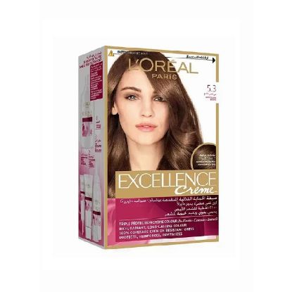 Picture of Loreal Excellence Hair Color Light Gold Brown 5.3