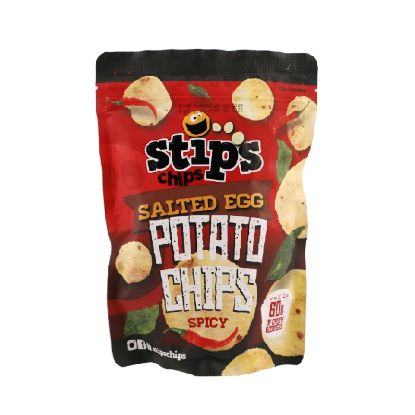 Picture of Stips Chips Salted Egg Potato Chips Spicy 60gm