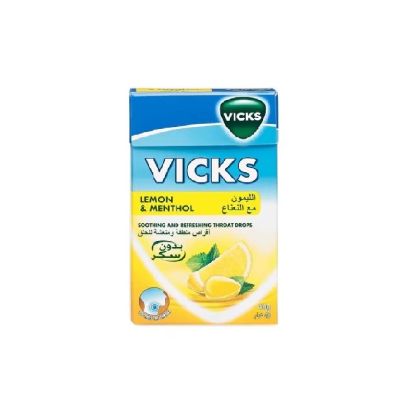 Picture of Vicks Soothing & Throat Drops Lemon & Menthol 40gm