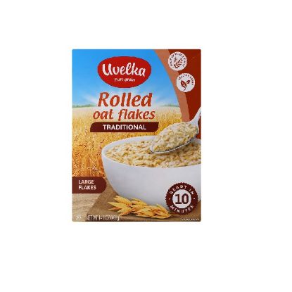 Picture of Uvelka Pure Grain Rolled Oats Flakes Traditional Large Flakes 400gm