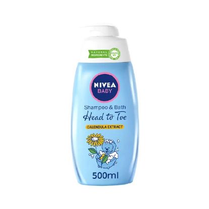 Picture of Nivea Baby Shampoo & Bath Head To Toe Alcohol Parabean 500ml