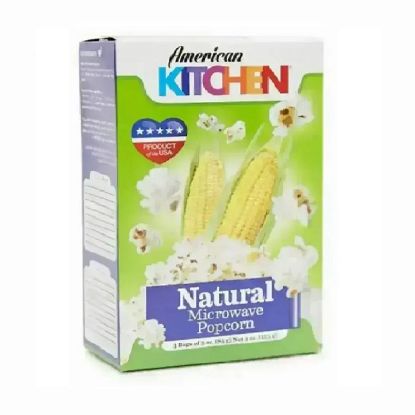 Picture of American Kitchen Microwave Natural 3 Bags Popcorn 3oz