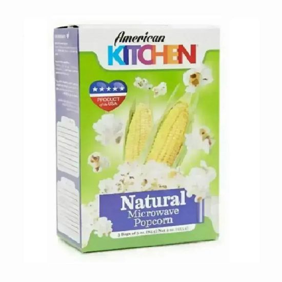 Picture of American Kitchen Microwave Natural 3 Bags Popcorn 3oz