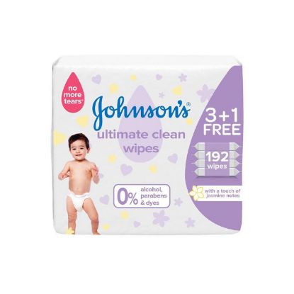 Picture of Johnson Baby Wipes Ultimate Clean 4x48 192's