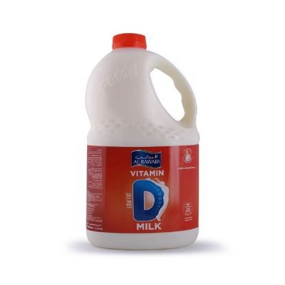 Picture of Al Rawabi Milk Vitamin D Low Fat 2ltr