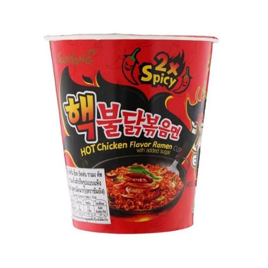 Picture of Samyang Hot Chicken Noodle Flavor Ramen Cup With Added Sugar 70Gm