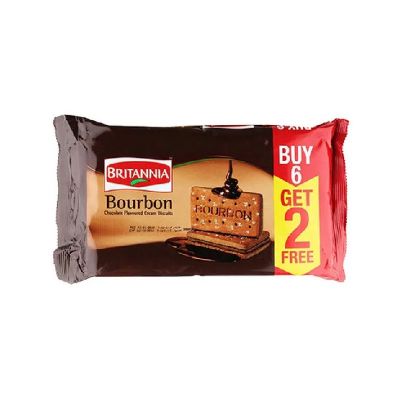 Picture of Britannia Bourbon Chocolate Biscuit 6+2, 100gm