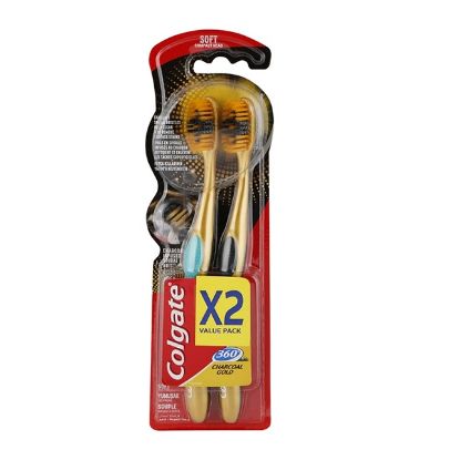 Picture of Colgate Toothbrush 360 Charcoal Gold 2'S