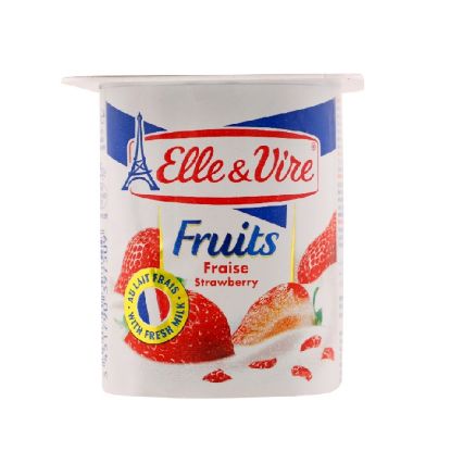 Picture of Elle & Vire Fruits Strawberry Yoghurt, 125gm