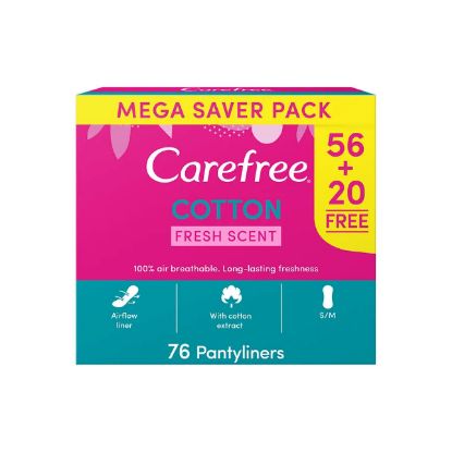 Picture of Carefree Cotton Fresh Scent Long Lasting 76's