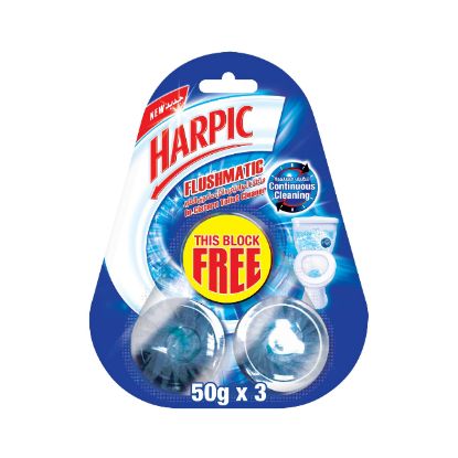 Picture of Harpic Toilet Cleaner InCistern Stain & Grerms 50gm, Pack of 3