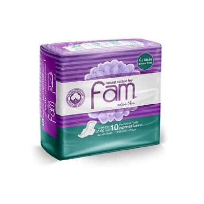 Picture of Fam Extra Thin Cottony Sanitary Normal With Wings 10's