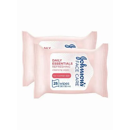 Picture of Johnson Face Cleansing Wipes For Normal Skin 1+1 Free 2x25 'S