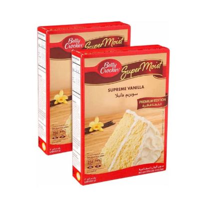 Picture of Betty Crocker Super Moist Supreme Vanilla Cake Mix 510g Pack of 2