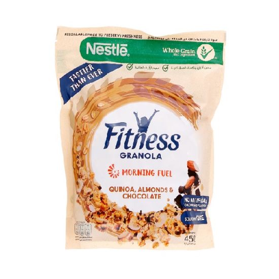 Picture of Nestle Fitness Granola Morning Fuel Quinoa, Almonds & Chocolate 450gm