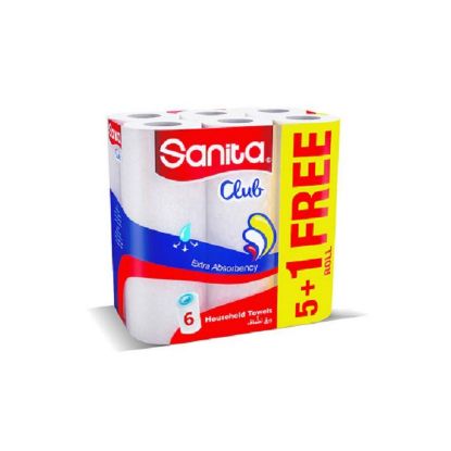 Picture of Sanita Club House Hold Towel 5+1 6 Rolls