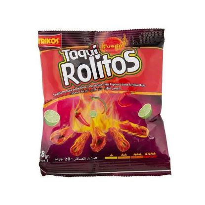Picture of Taqui Rolitos Hot Chilli Chips 28gm