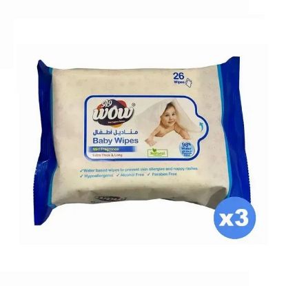 Picture of Wow Baby Wipes Fragrance 3x26's