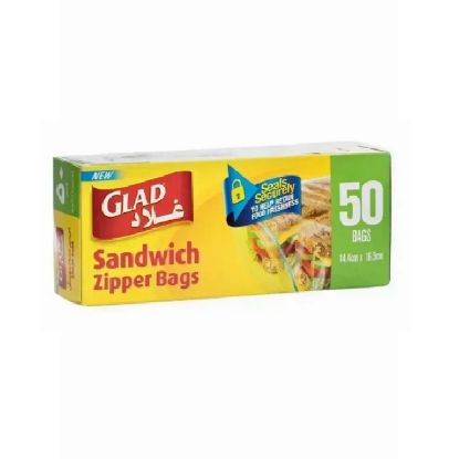 Picture of Glad Sandwich Zipper Bags 50's