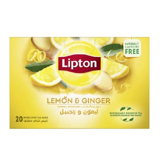 Picture of Lipton Lemon & Ginger 20's Tea Bags 1Pack