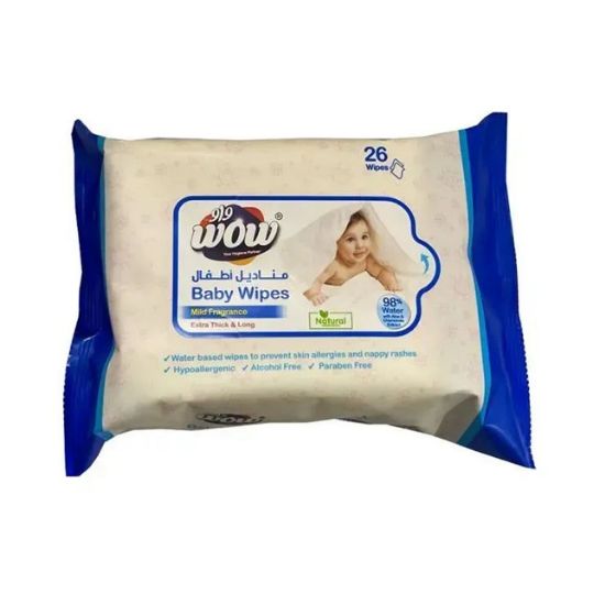 Picture of Wow Baby Wipes Mild Fragrance 26's