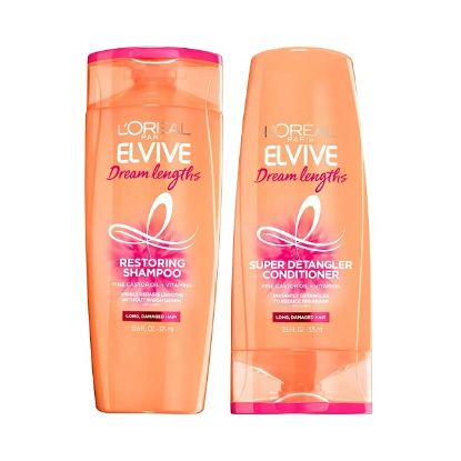 Picture of Loreal Elvive Dream Lengths Detangiling Conditioner Restoring Shampoo 2x400ml