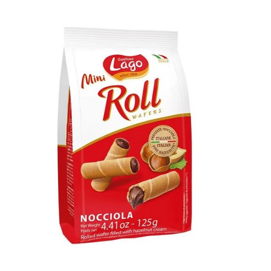 Picture of Gastone Lago Mini Roll Wafer Hazelnut Nocciola 125gm