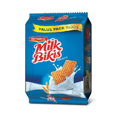 Picture of Britannia Biscuits Milk Bikis 90gm (Pack of 8)