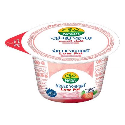 Picture of Nada Greek Yoghurt Strawberry Low Fat, 160gm