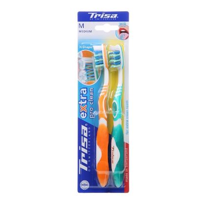 Picture of Trisa Toothbrush Extra Pro Clean Medium 1+1pc