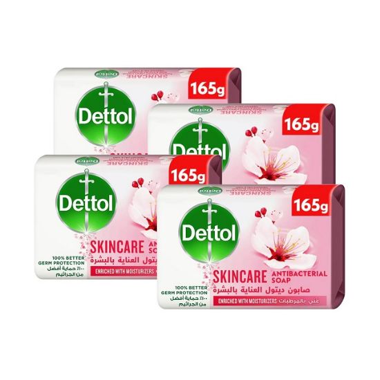 Picture of Dettol Antibacterial Bar Soap Skincare Enriched With Moisturizers 4x165gm
