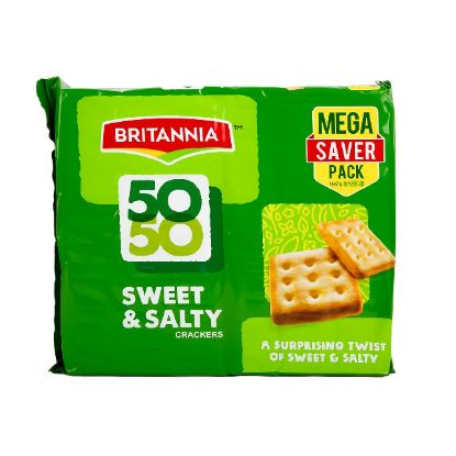 Picture of Britannia 50-50 Time Pass Biscuits 12 Pack, 71gm