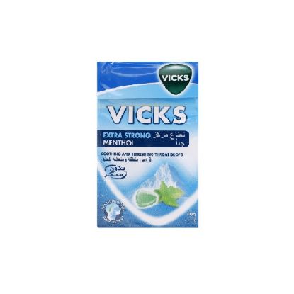 Picture of Vicks Soothing & Throat Drops Extra Strong Menthol 40gm