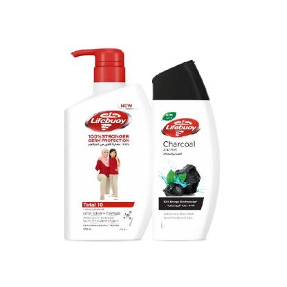 Picture of Lifebuoy Body Wash Total-10 With Charcoal 500ml+280ml