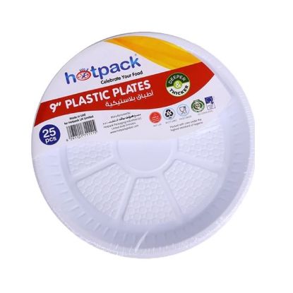 Picture of Hotpack Plastic Plate Round 9" 25's