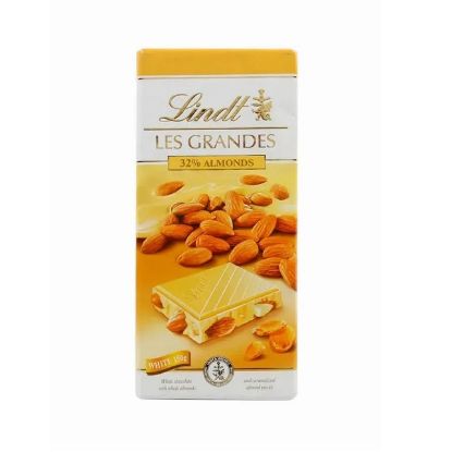 Picture of Lindt Les Grandes White Chocolate 32% Almond 150gm