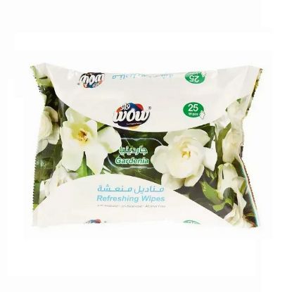 Picture of Wow Wipes Green Refreshing Gardenia Anti Bacterial 25Wipes
