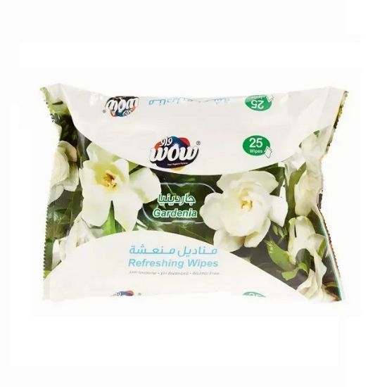 Picture of Wow Wipes Green Refreshing Gardenia Anti Bacterial 25Wipes